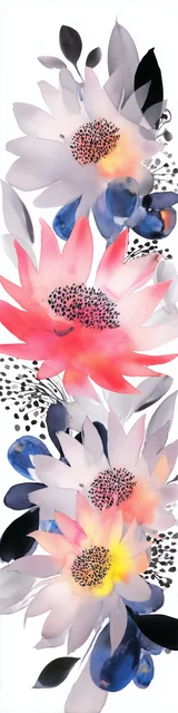 Free flower bookmark featuring a few simple daisies